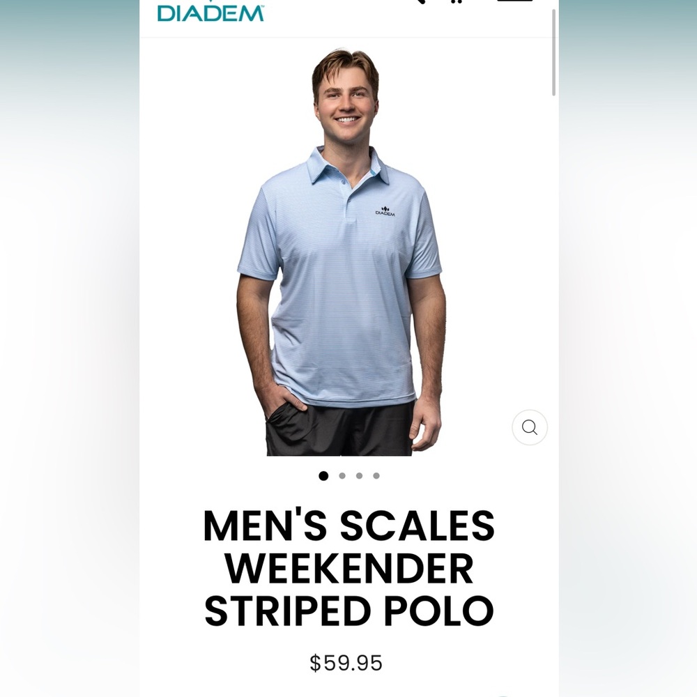 Men's Blue and white Polo Shirt